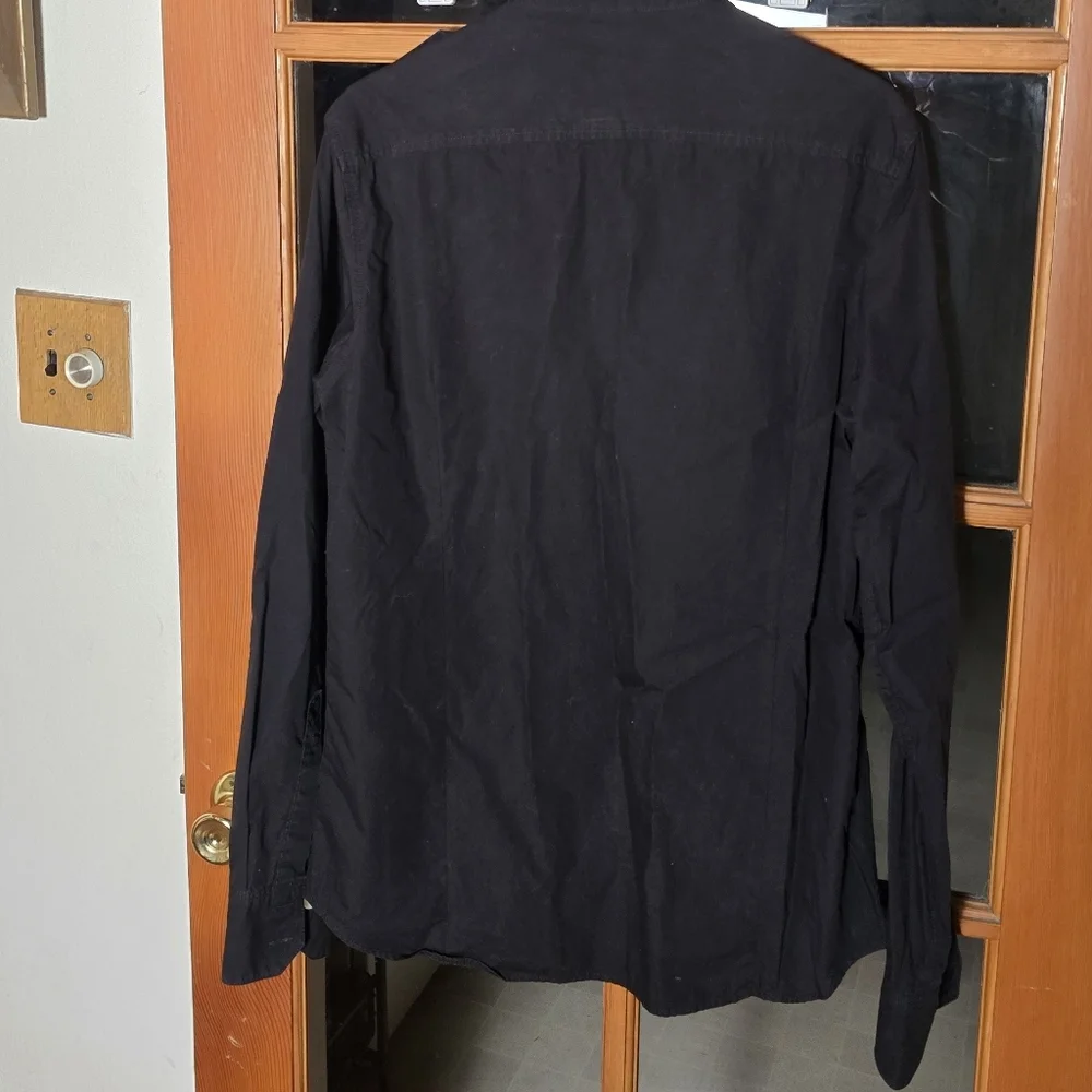 True Religion Men's Black Button Down Shirt Large